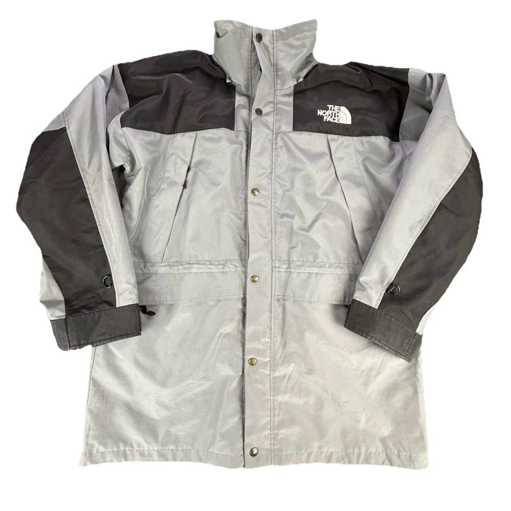 VTG North Face Mountain Light Jacket Mens XL Gray Black Gore-Tex Hooded Y2K 90s